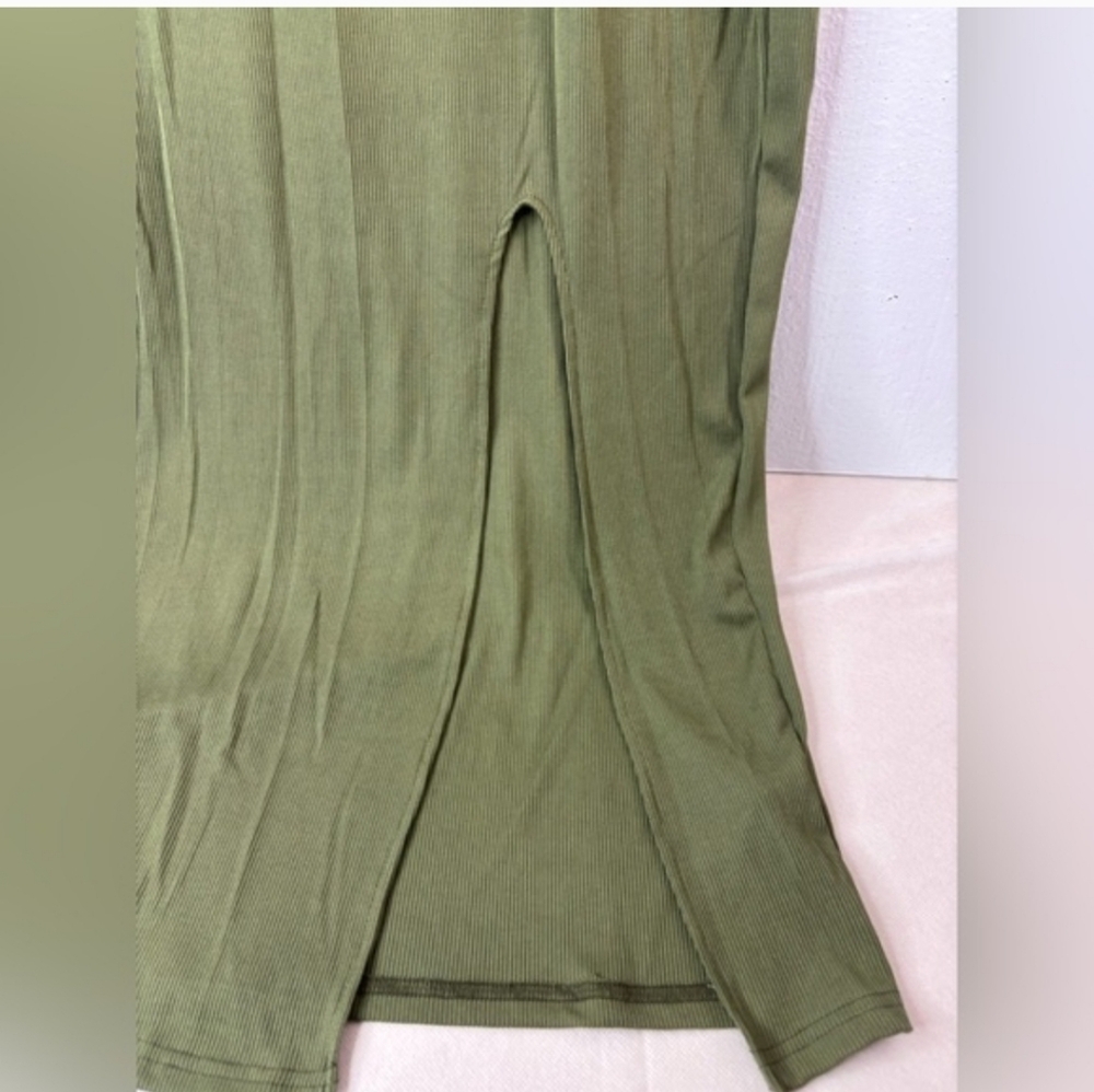 SHEIN Curve Olive Hooded Maxi Dress - Picture 3 of 12